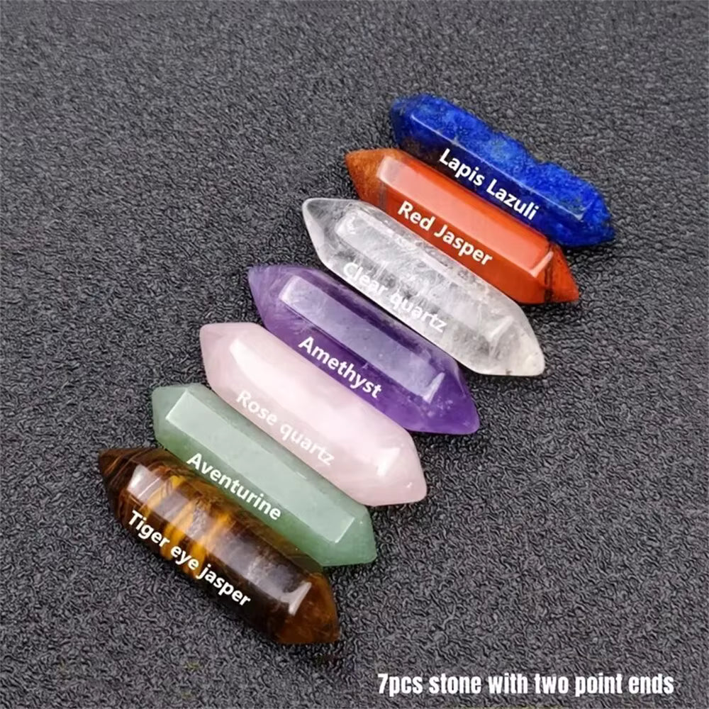 14pcs Natural Stone Chakra Crystal Column Set Color DIY Necklace Jewelry Display Decoration Suitable for Yoga Meditation Gifts   4.7   2621 Reviews   ౹   10,000+ sold