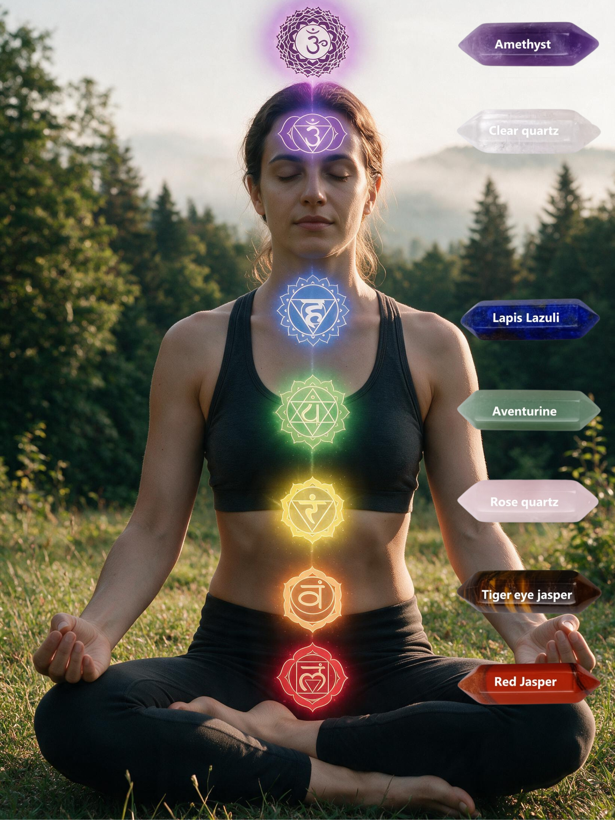 14pcs Natural Stone Chakra Crystal Column Set Color DIY Necklace Jewelry Display Decoration Suitable for Yoga Meditation Gifts   4.7   2621 Reviews   ౹   10,000+ sold