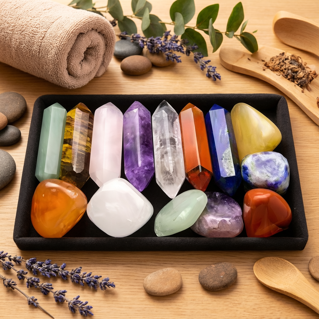 14pcs Natural Stone Chakra Crystal Column Set Color DIY Necklace Jewelry Display Decoration Suitable for Yoga Meditation Gifts   4.7   2621 Reviews   ౹   10,000+ sold